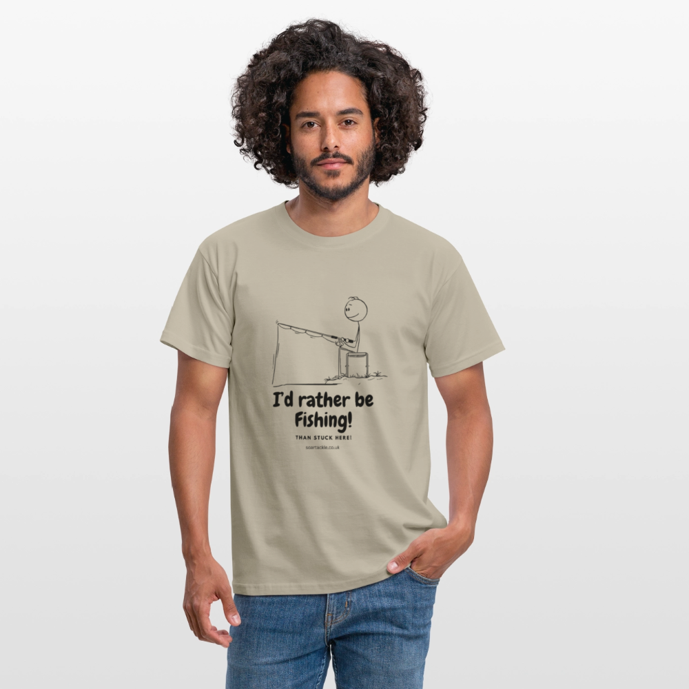 I'd Rather Be Fishing! T-Shirt - sand beige