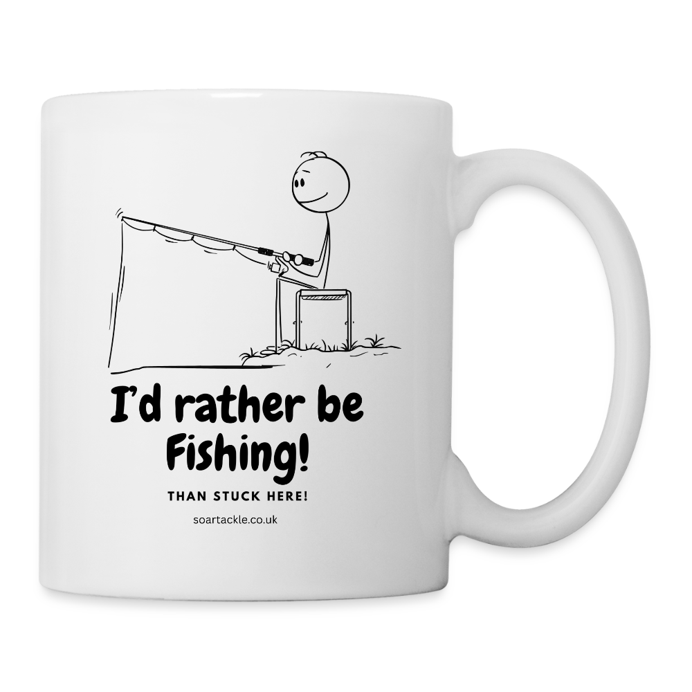 I'd rather be fishing Mug - white