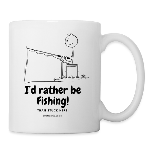I'd rather be fishing Mug - white