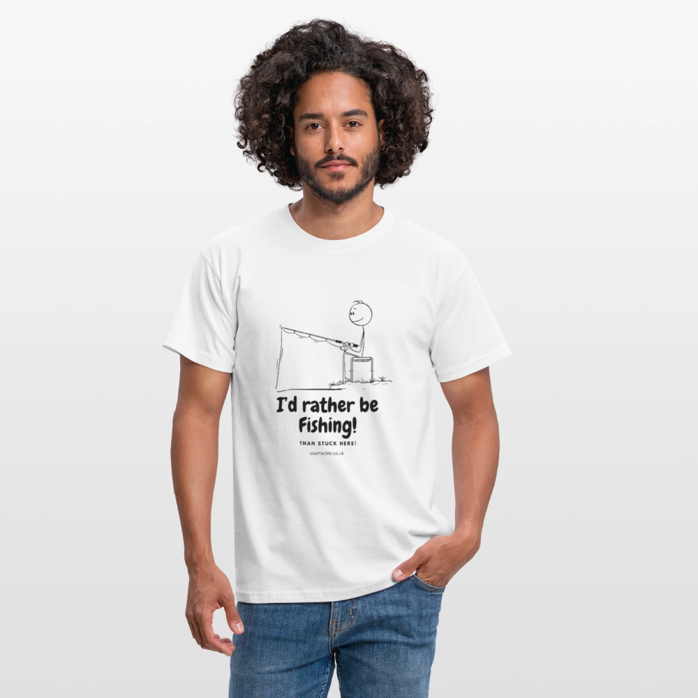 I'd Rather Be Fishing! T-Shirt - white