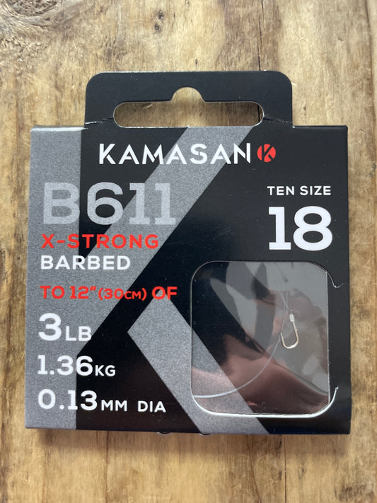 Kamasan B611 Pre tied hooks