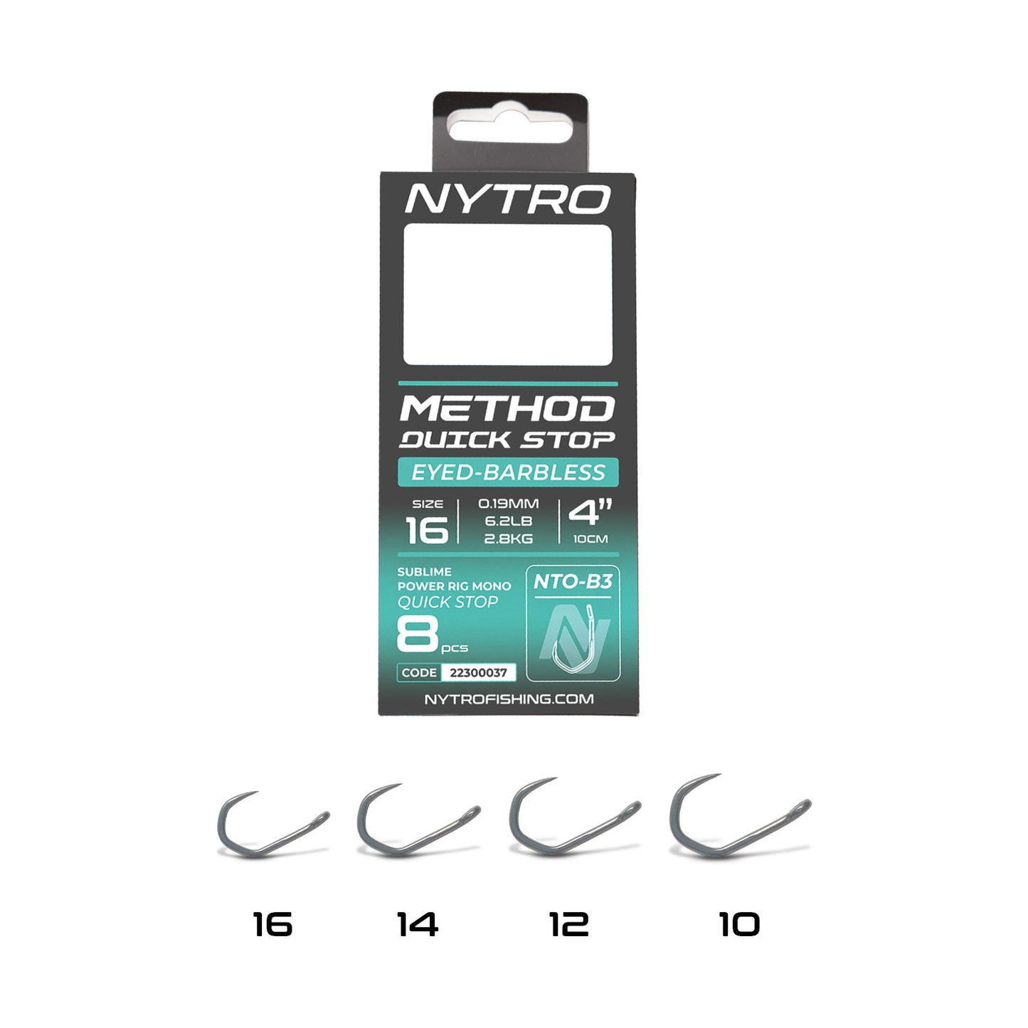 Nytro Pre Tied B3 Method Hooks with Quick Stops