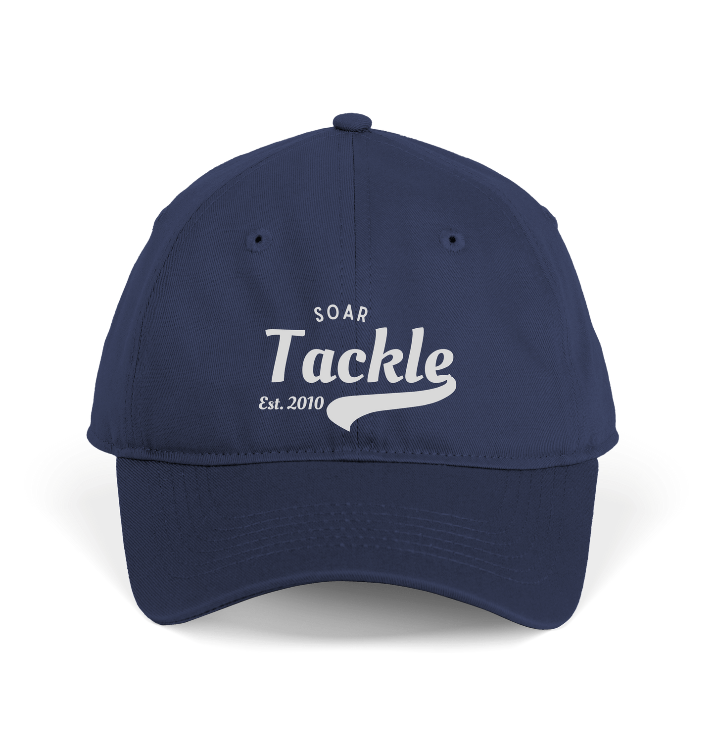 Soar Tackle Navy Blue Cap Front with retro style logo