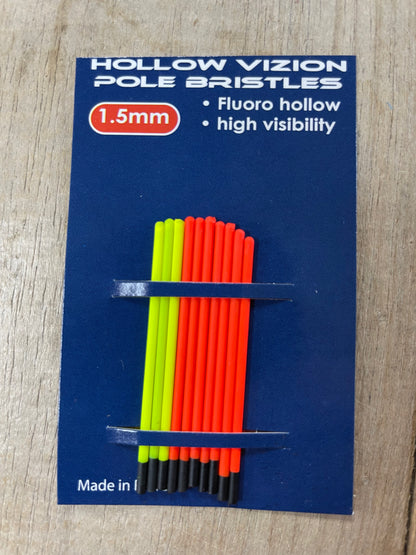 Soar Tackle Hollow Pole float bristles in 1.5mm