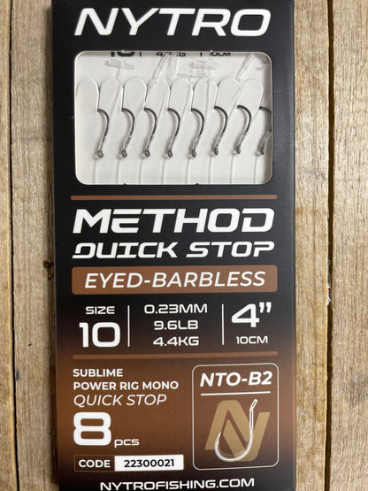 Nytro Pre Tied B2 Method Hooks with Quick Stops