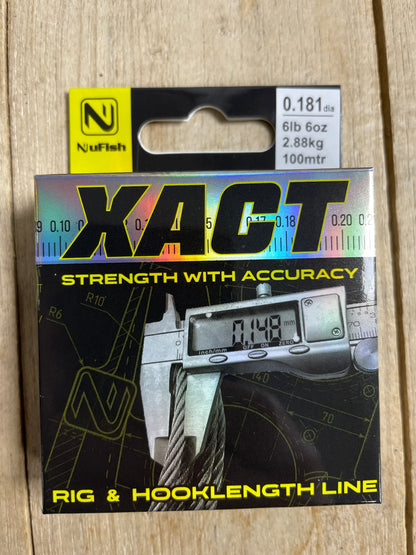 NuFish Xact hooklength and rig line 0.181 dia - Independent NuFish stockist Soar Tackle