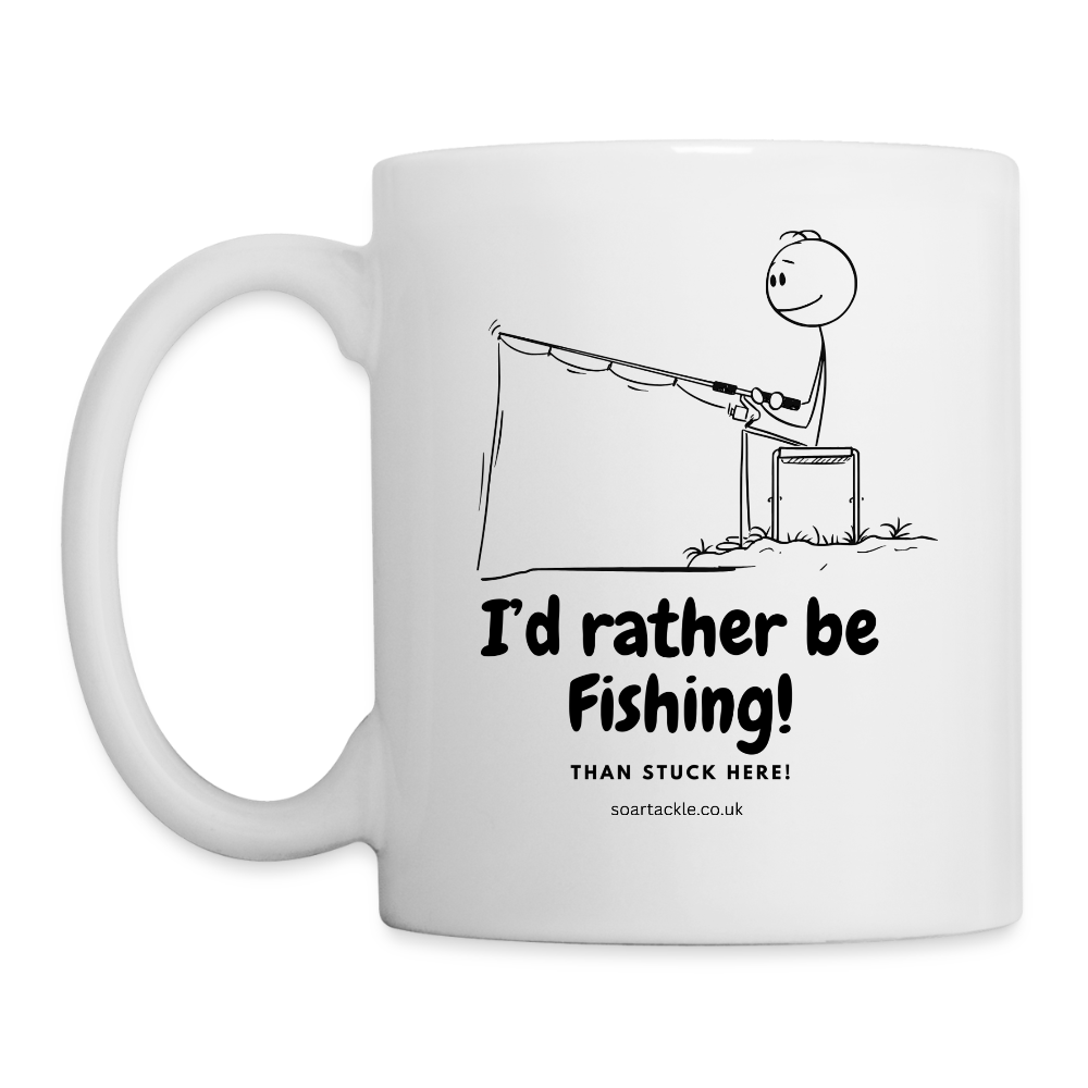 I'd rather be fishing Mug - white