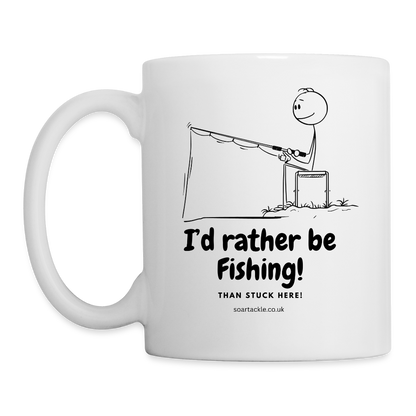 I'd rather be fishing Mug - white