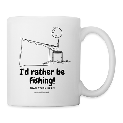 I'd rather be fishing Mug - white
