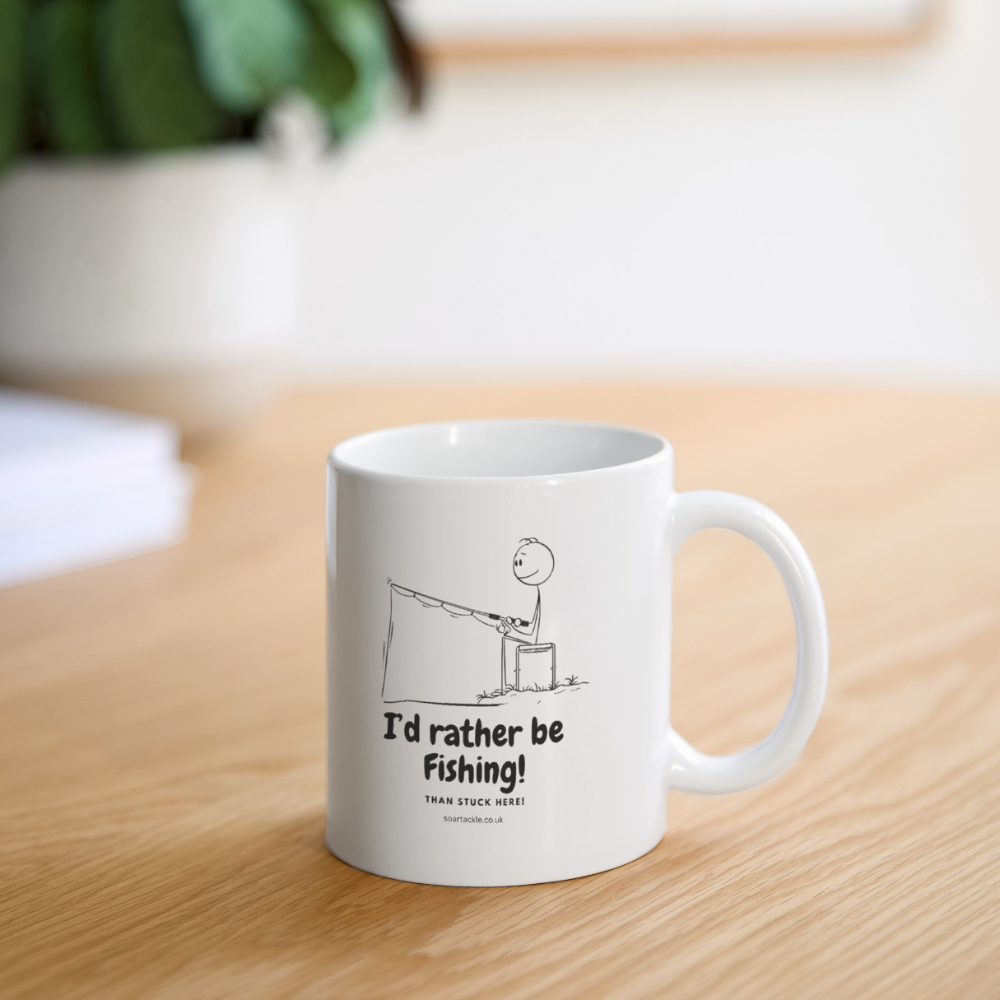 I'd rather be fishing Mug - white