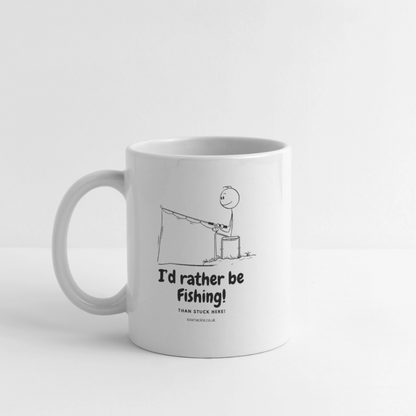 I'd rather be fishing Mug - white