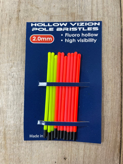 Soar Tackle Hollow Pole float bristles in 2.0mm