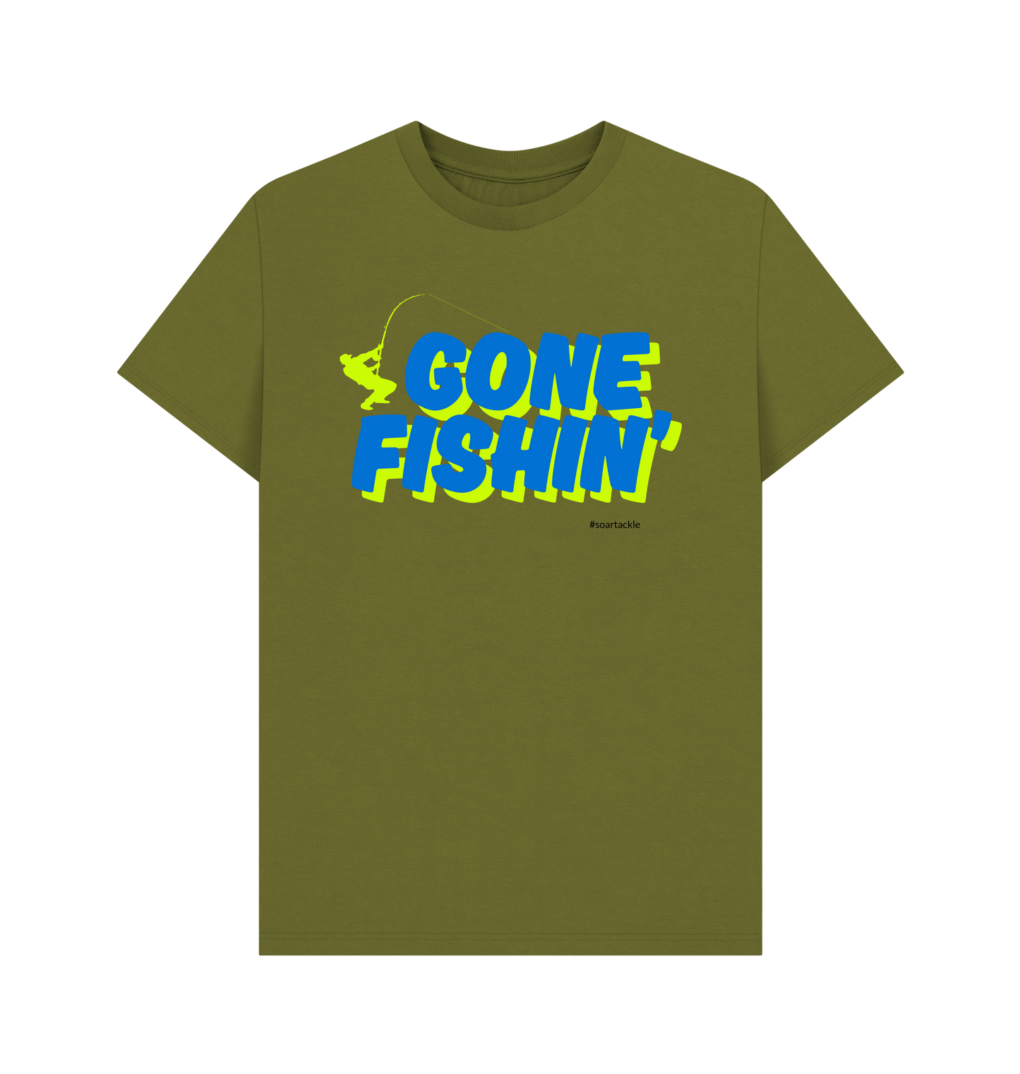 Moss Green Printed T-shirt Front