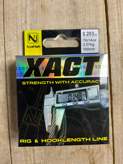 NuFish Xact hooklength and rig line 0.203 dia - Independent NuFish stockist Soar Tackle
