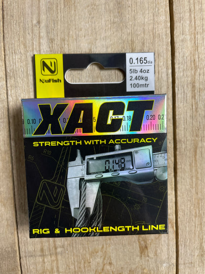 NuFish Xact hooklength and rig line 0.165 dia - Independent NuFish stockist Soar Tackle