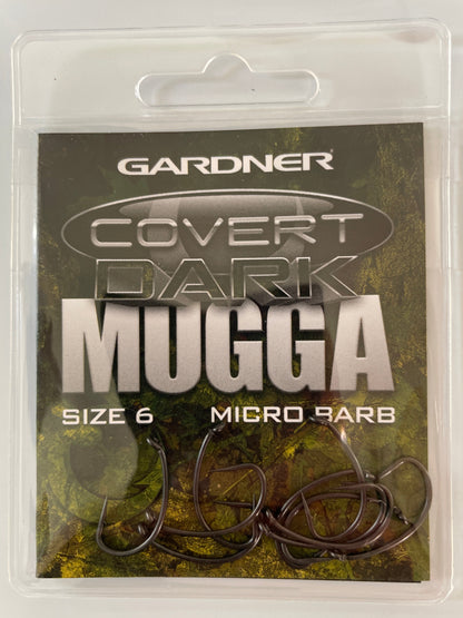 Gardner size 6 mugga hook covert dark micro barbed