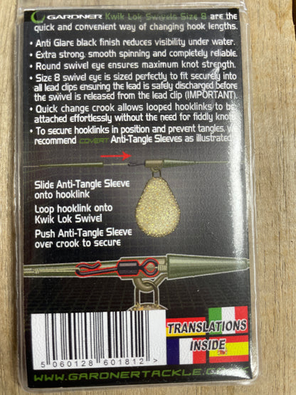 Gardner tackle covert kwik lok swivels