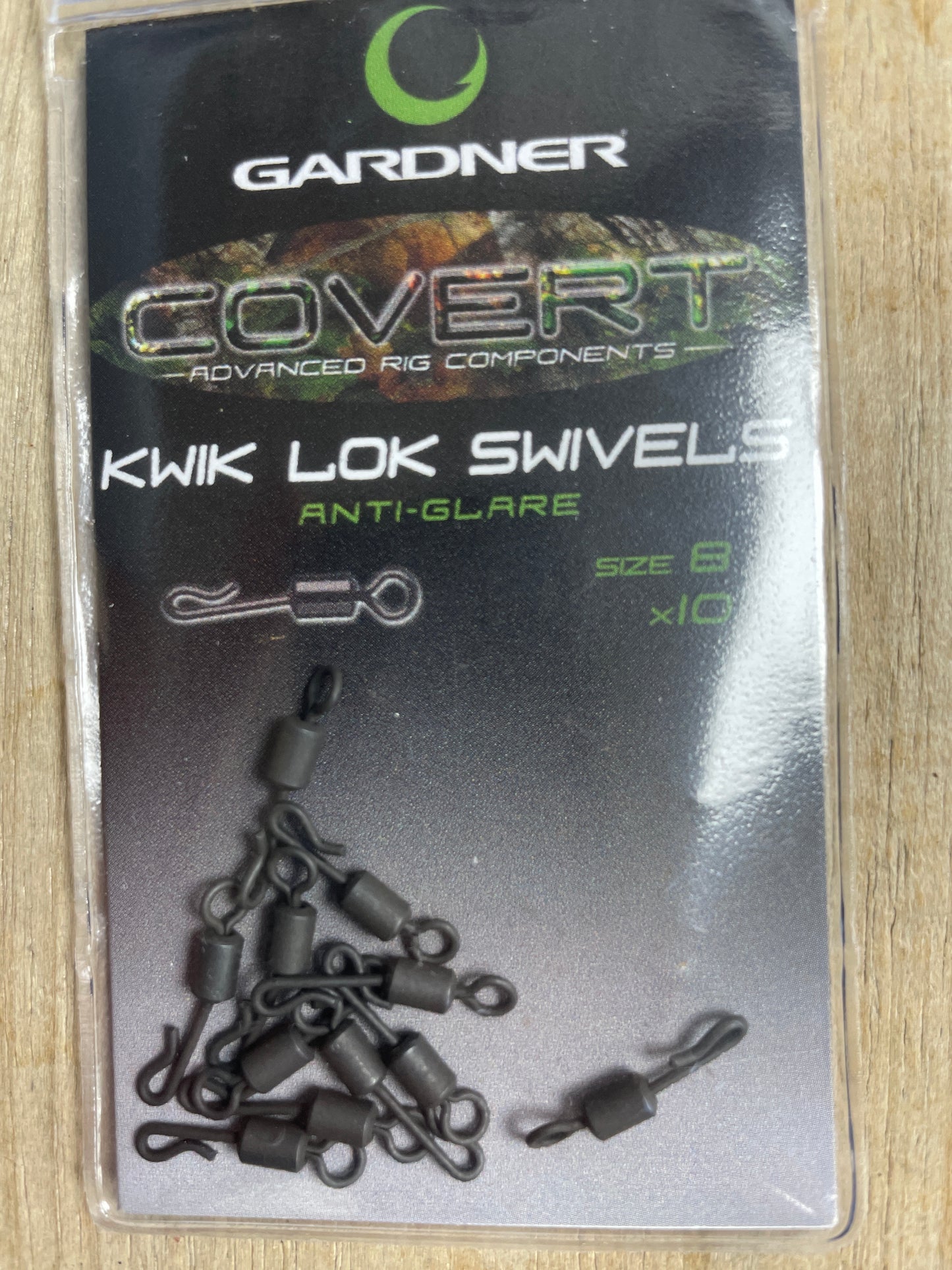 Gardner covert size 8 Kwik Lok Swivels