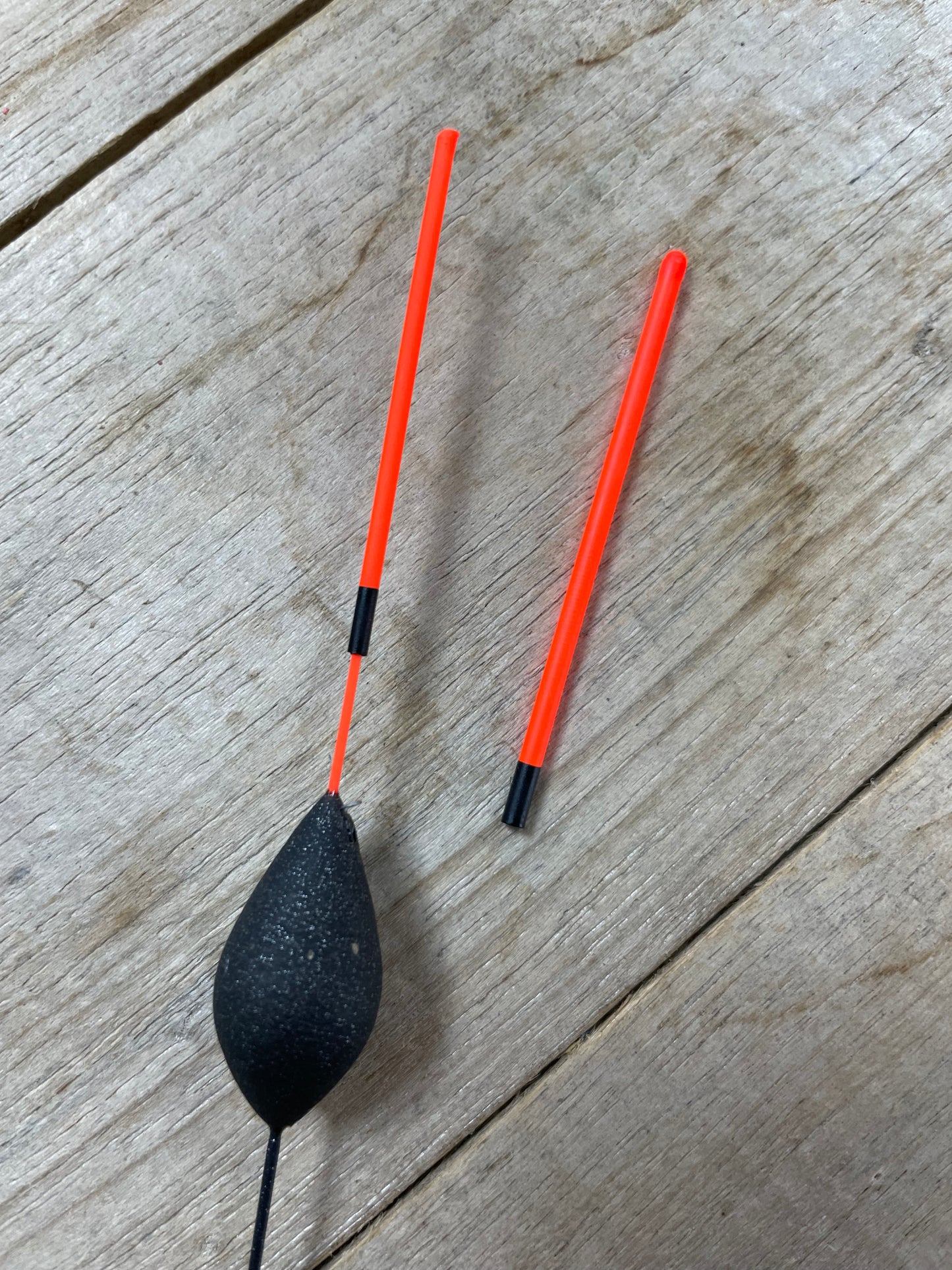 Hollow pole float fitting over fine bristle float