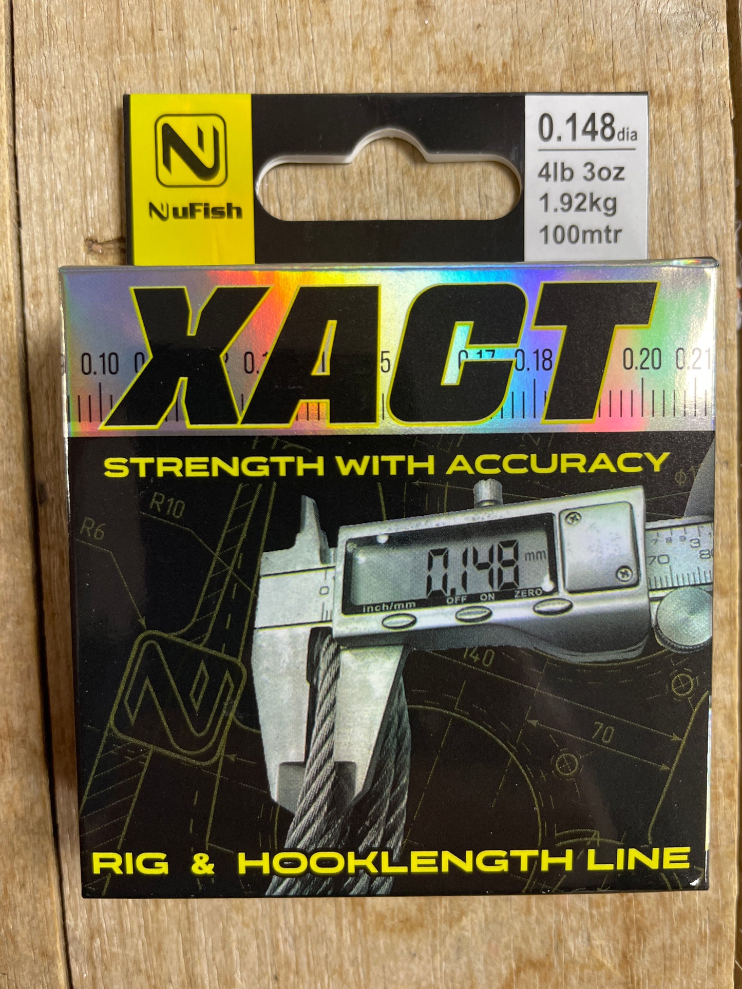 NuFish Xact hook & rig line 0.148 dia 4lb 3oz