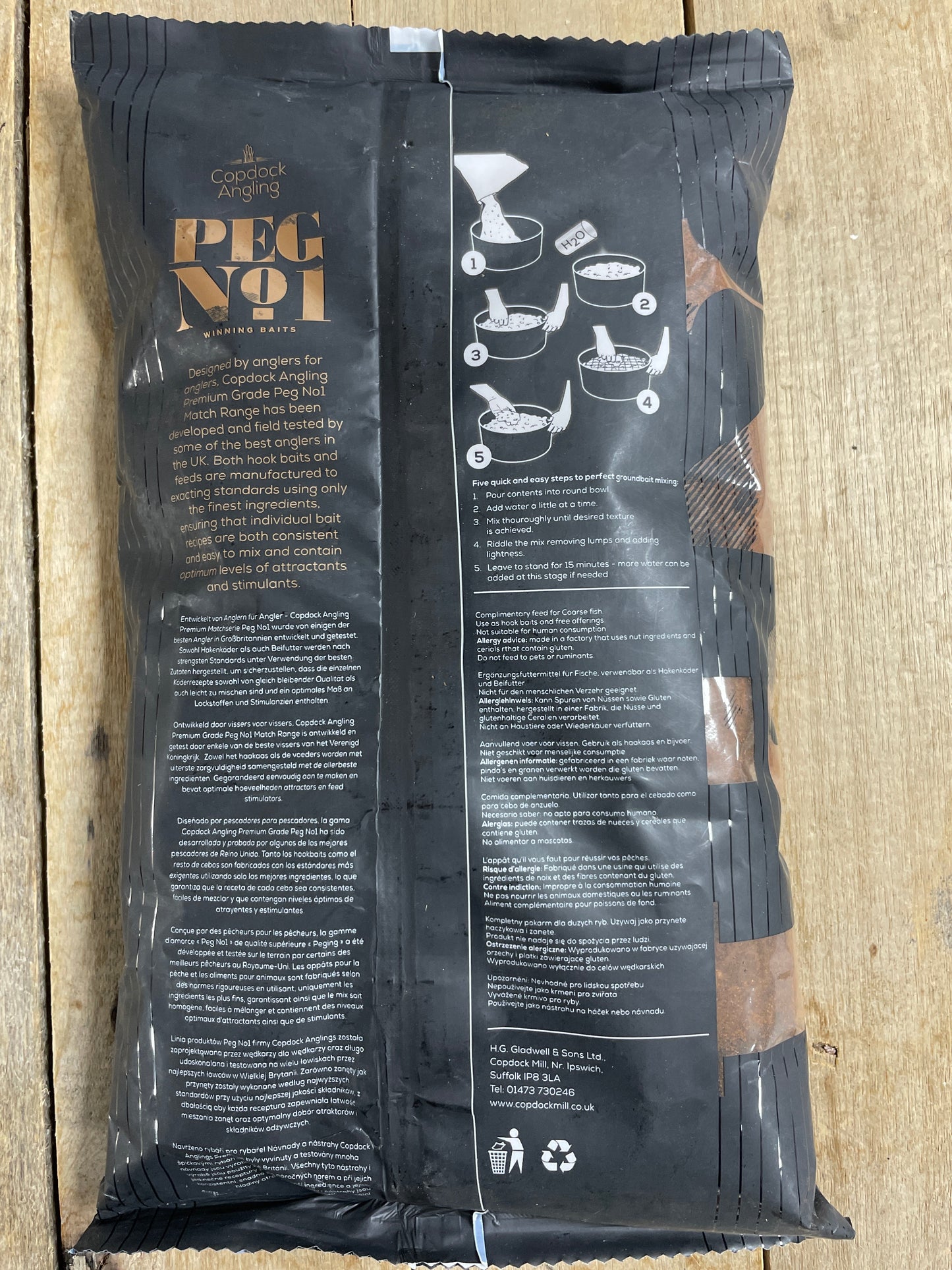 Peg no1 Choco Mocha groundbait bag back