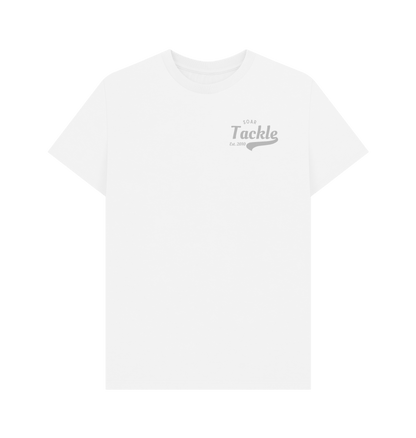 Soar Tackle White retro style T shirt 