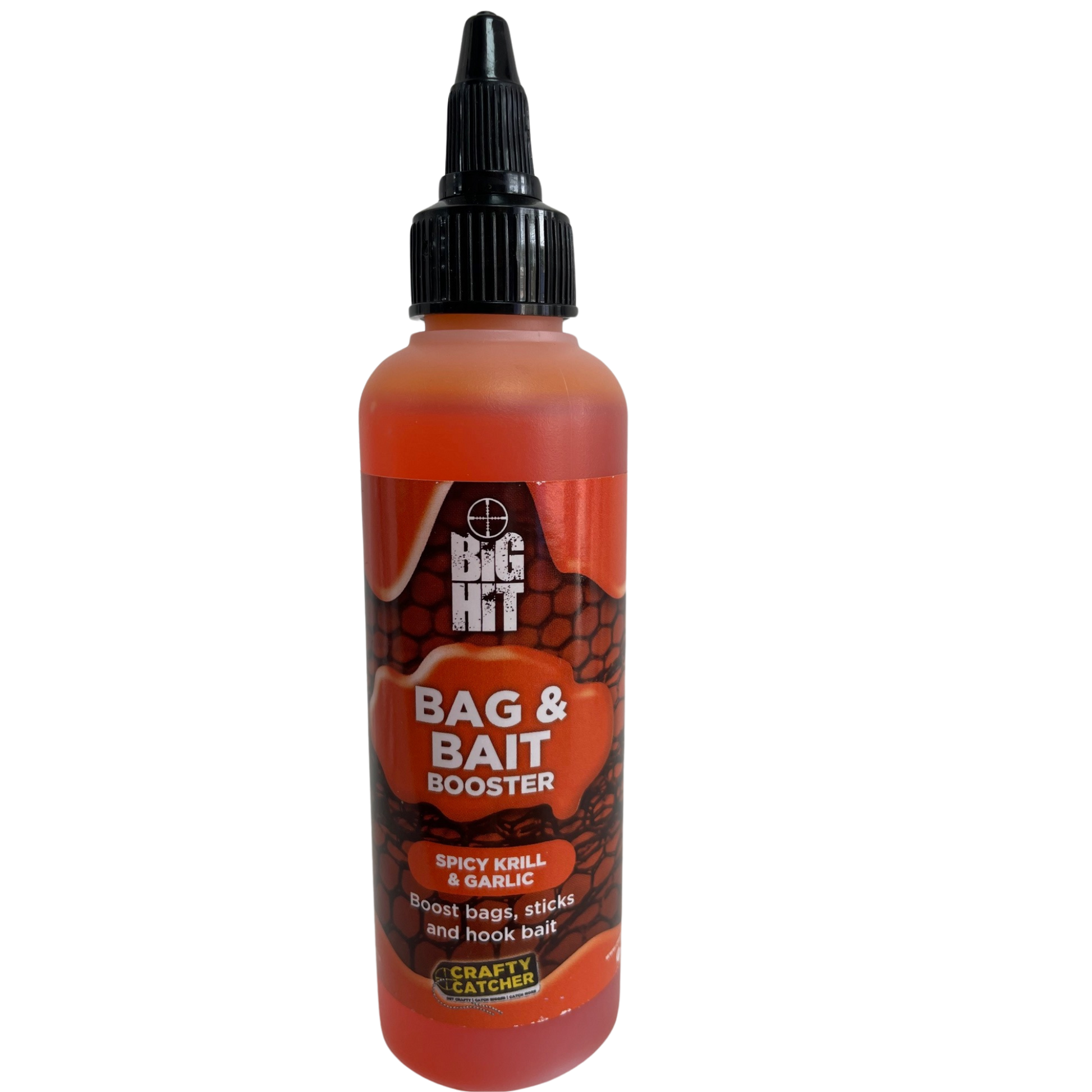 Crafty Catcher spicy krill garlic bait booster for enhancing fishing bait