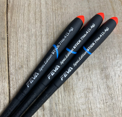 7 number 4 Special edition dome top stick floats from Feva Tackle at Soar Tackle