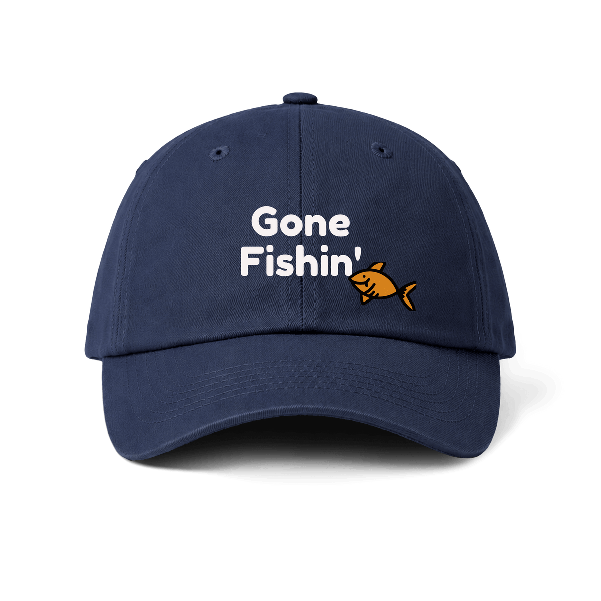 Navy blue Gone Fishin baseball cap by Soar Tackle