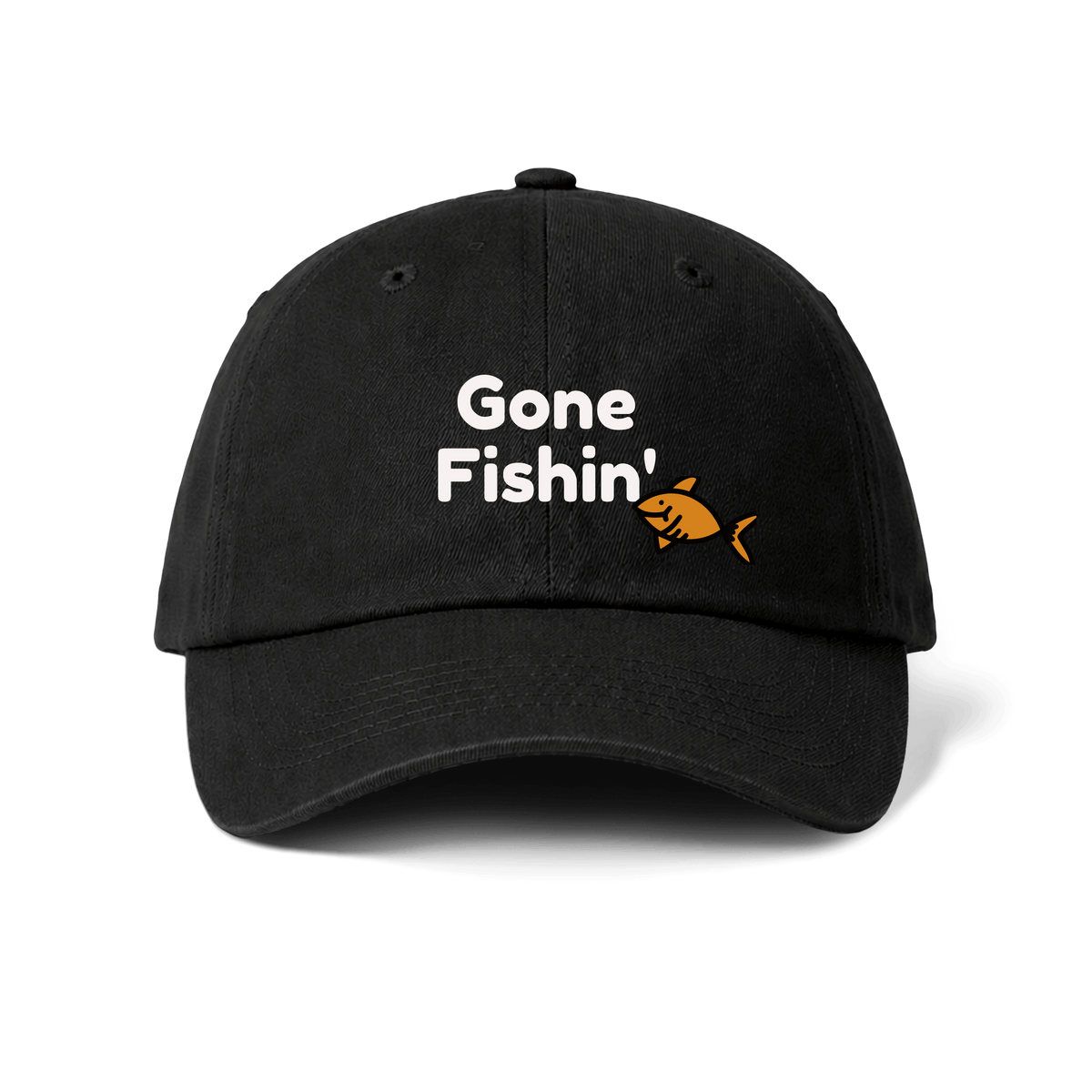 Gone Fishing baseball cap in black by Soar Tackle