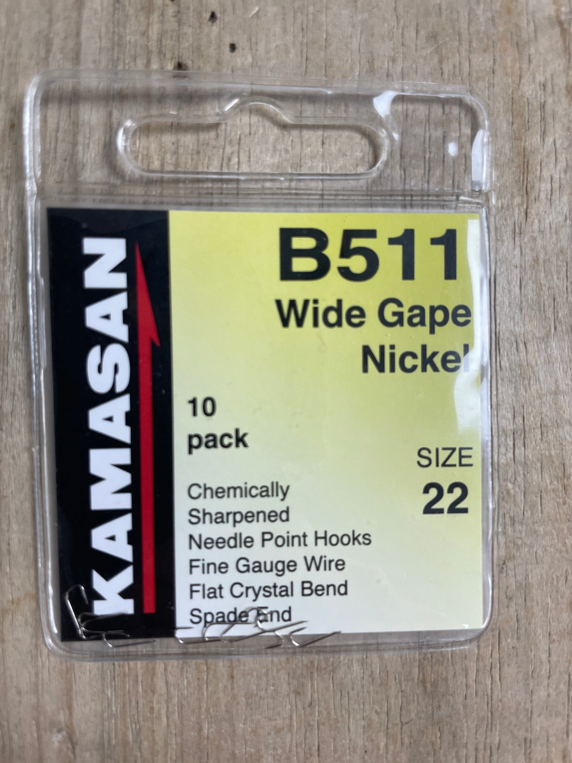 Kamasan B511 wide gape nickel hooks