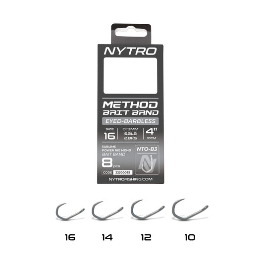 Nytro Pre Tied B3 Method Hooks with Bait Bands