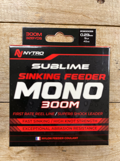 Nytro Sublime 0.23mm Sinking Feeder Mono 300m 
