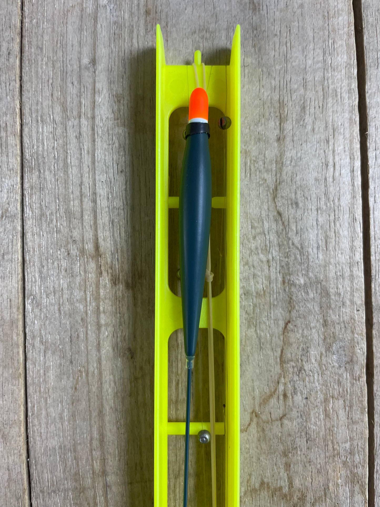 Hand tied wire stem stick float red
