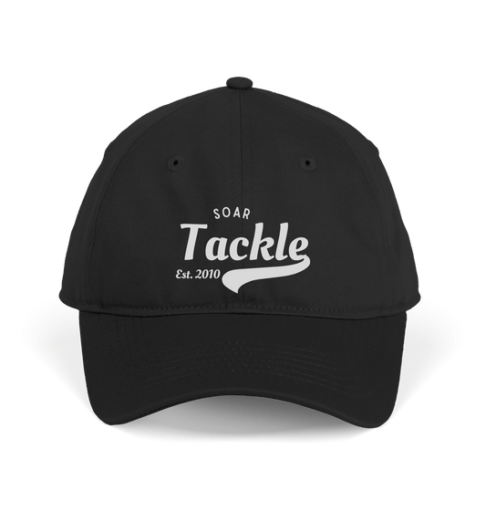 Soar Tackle Black Cap Front with retro style logo