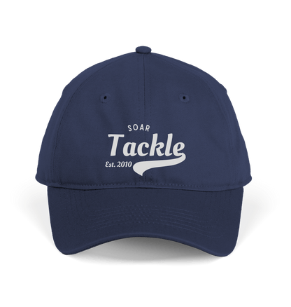 Soar Tackle Navy Blue Cap Front with retro style logo