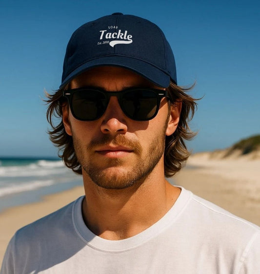 Soar Tackle Cotton Base Ball cap with retro style logo