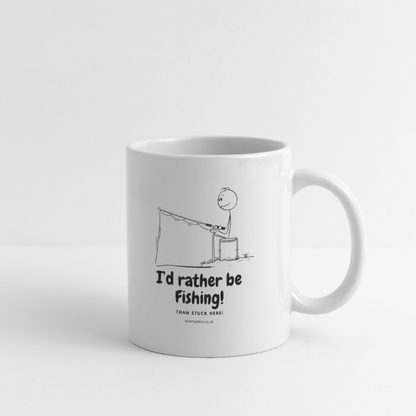 Soar Tackle Rather be FIshing mug in white